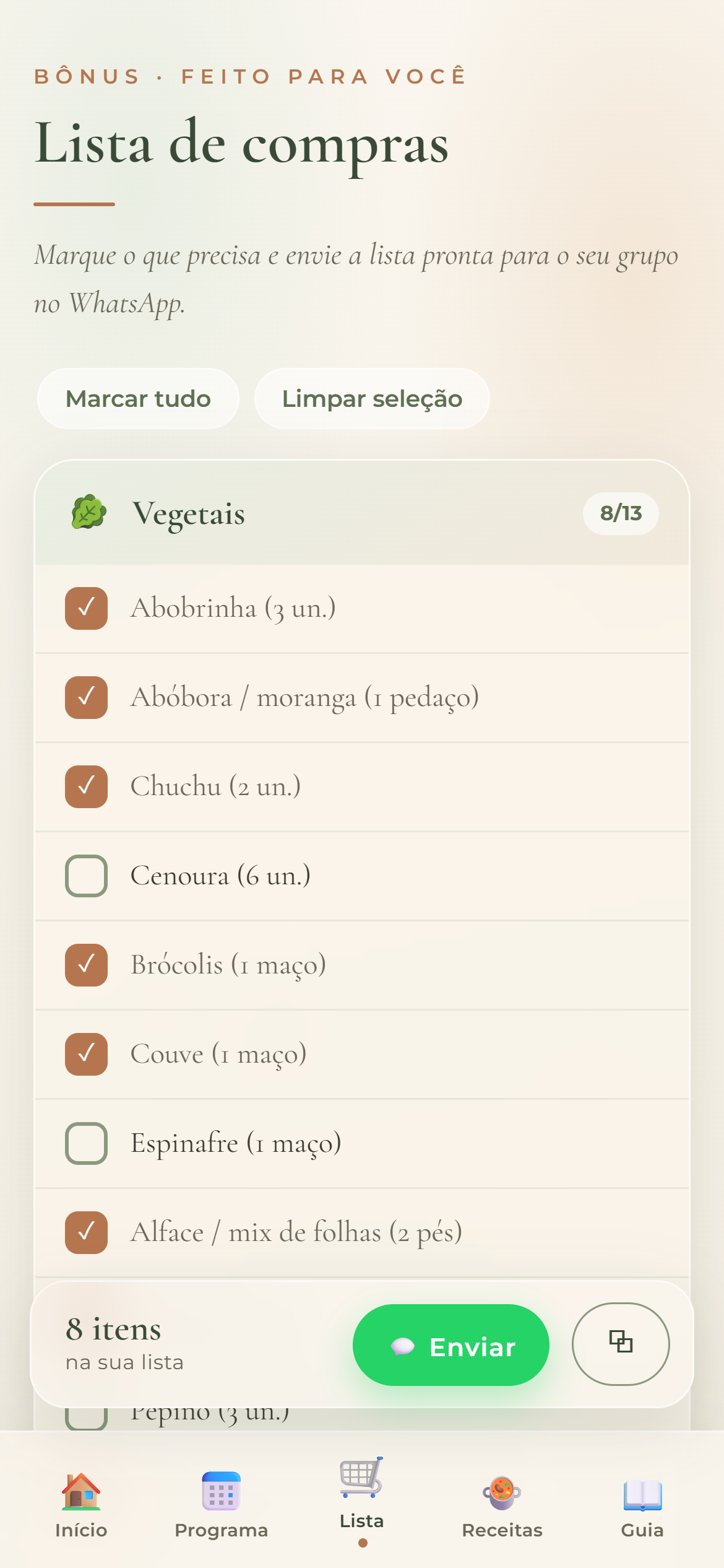 Screenshot do App Desincha 40+